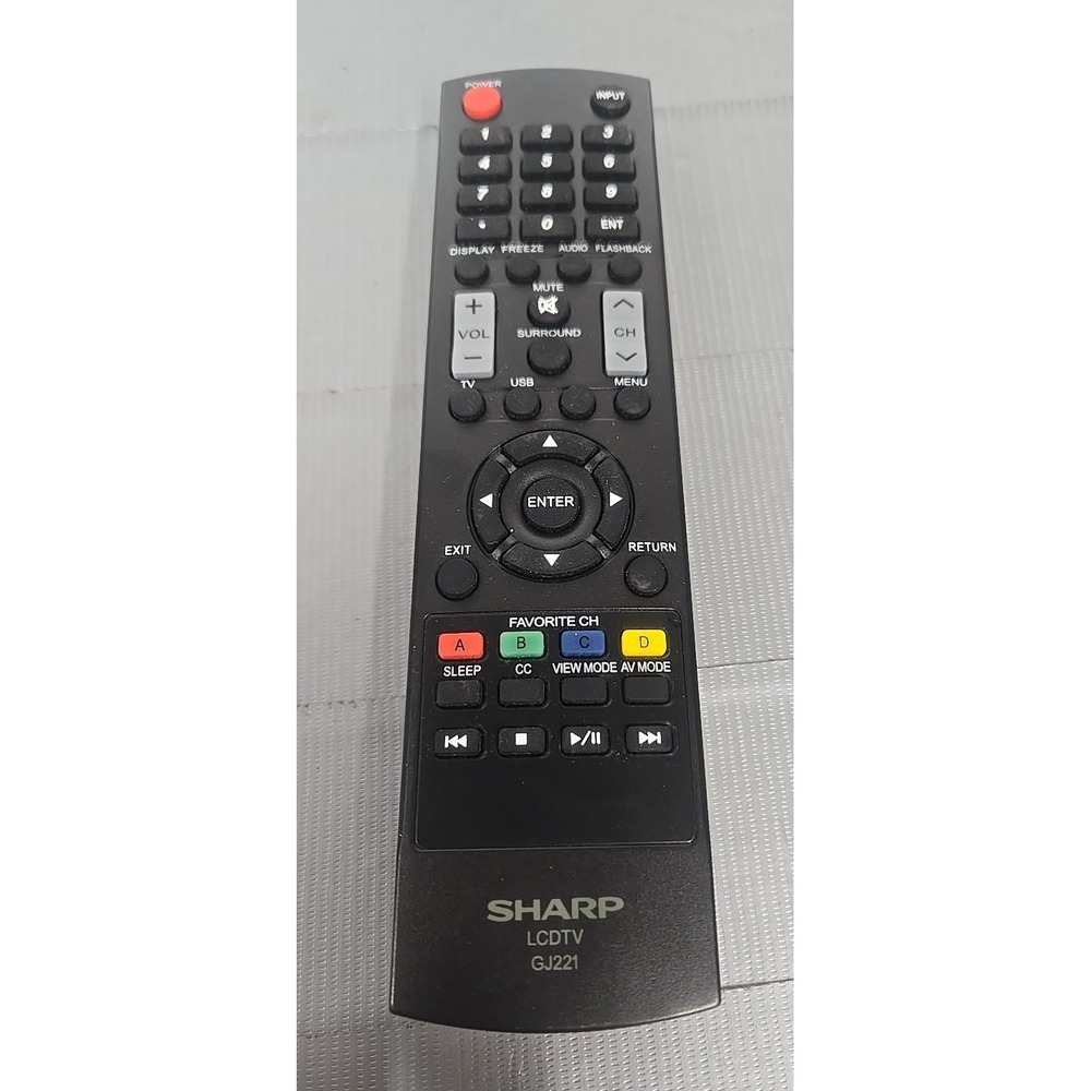 Genuine Sharp GJ221-C LCDTV Remote Control - OEM -TESTED